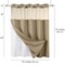 Americanflat 72x75 Hookless Waffle Pattern Shower Curtain - Water-Resistant Long Shower Curtain with Sheer Panel, Snap-In Liner, and Grommets